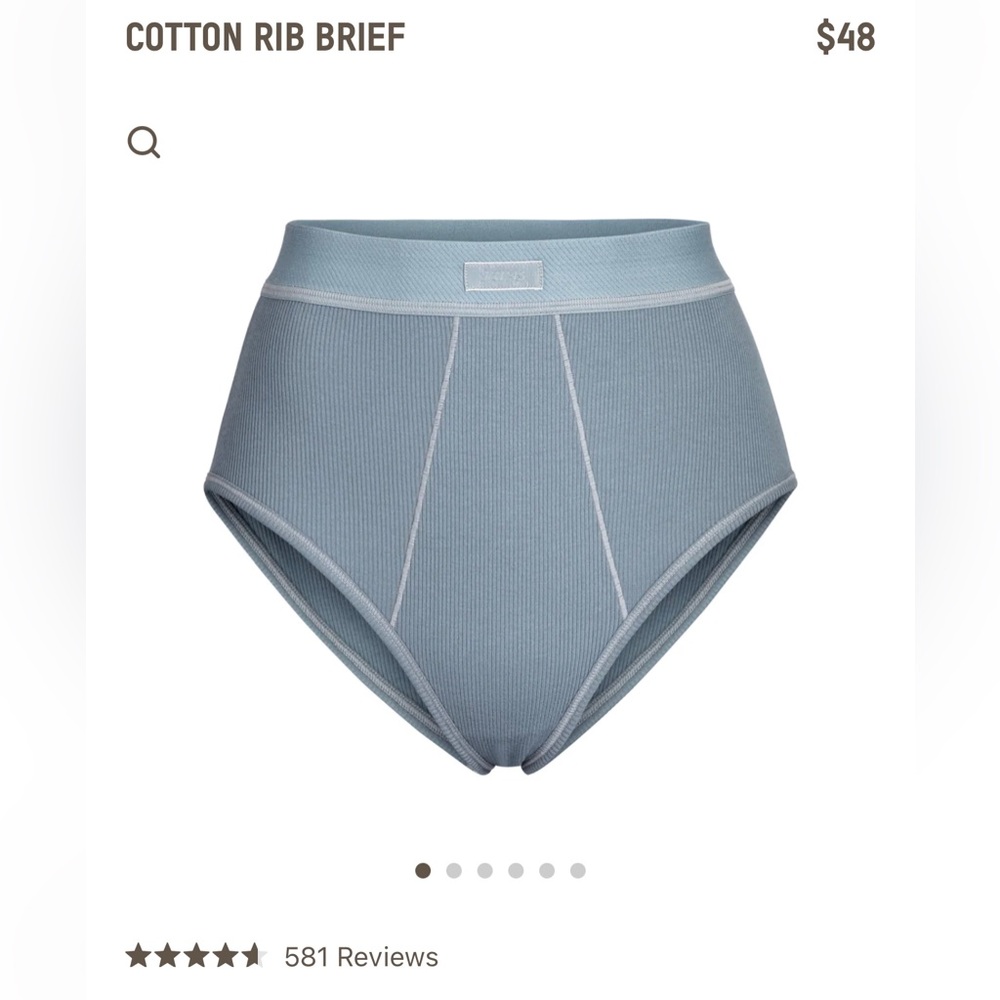 BUNDLE OF 10 BRAND NEW SKIMS COTTON RIB BRIEFS